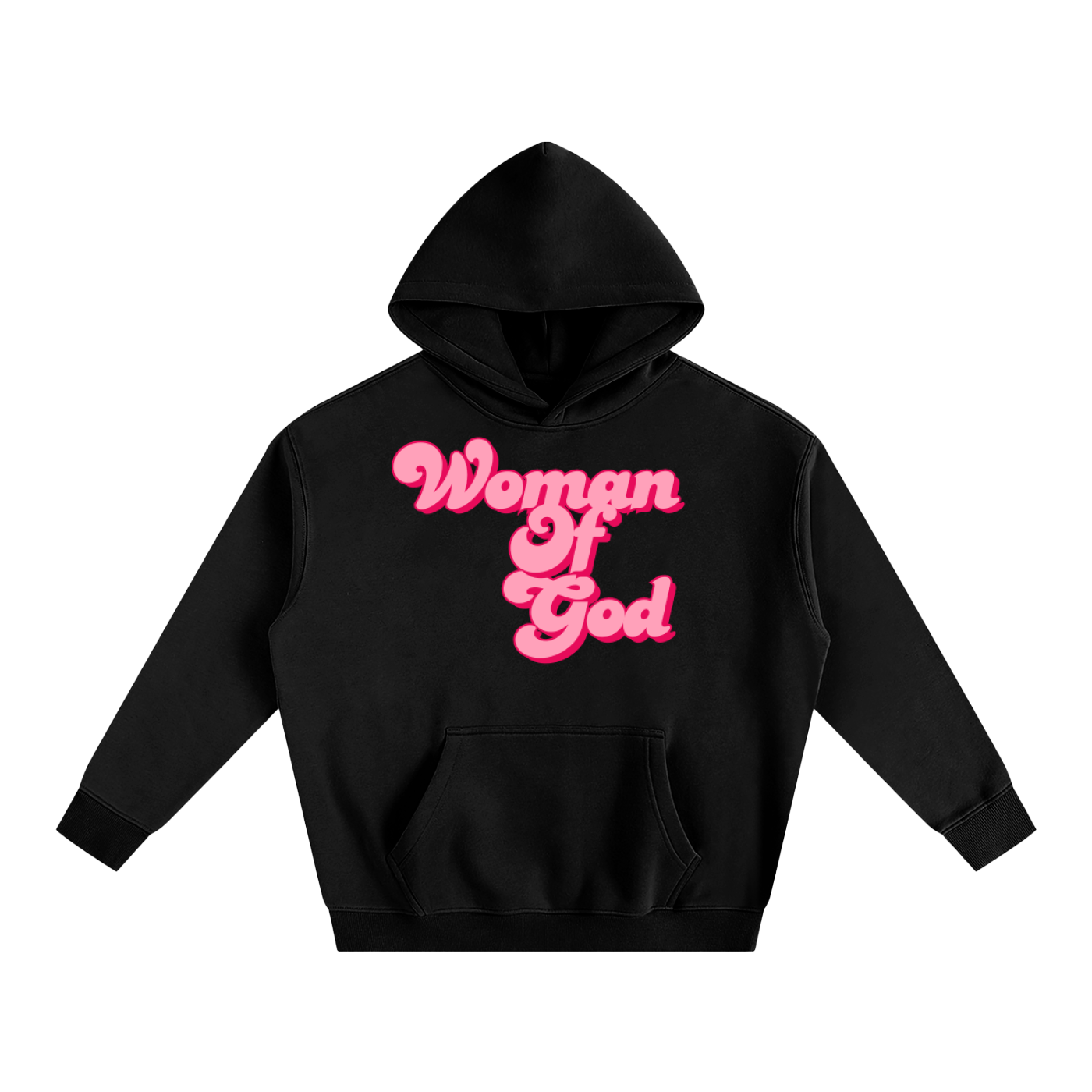Oversize Fleeced "WOMAN OF GOD" Hoodie