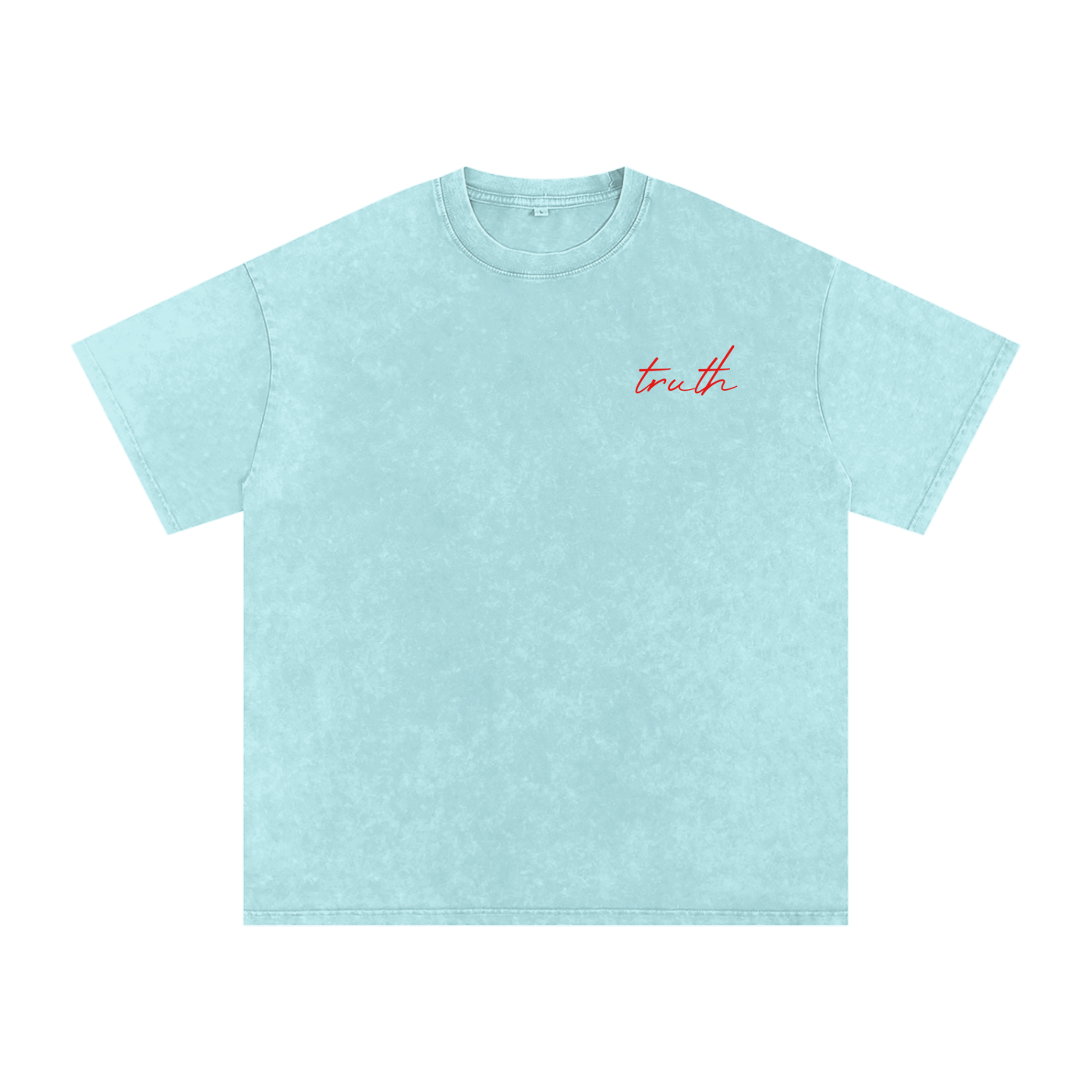 Snow Washed Oversized Cotton "JESUS=TRUTH" T-Shirt