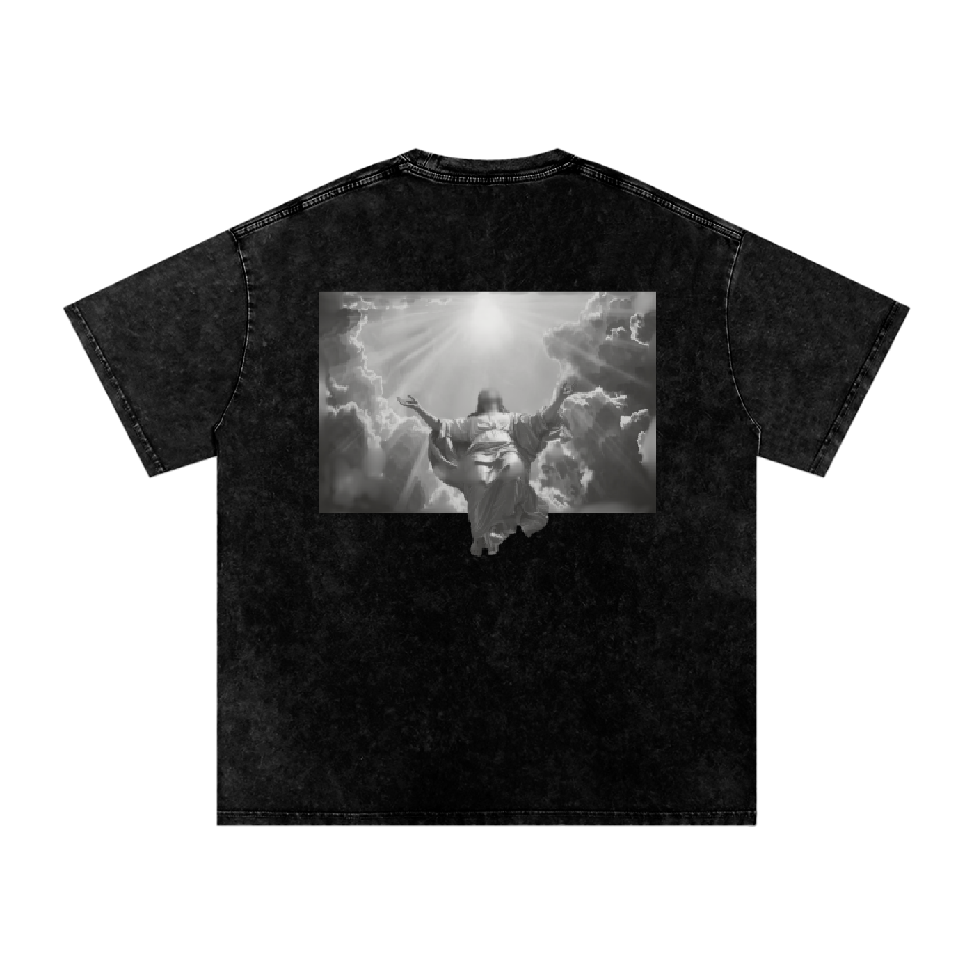 Snow Washed Oversized Cotton "JESUS=TRUTH" T-Shirt