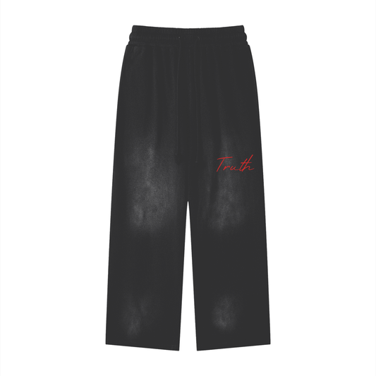 Sunfade Loose Fit Cotton "TRUTH" Sweatpants