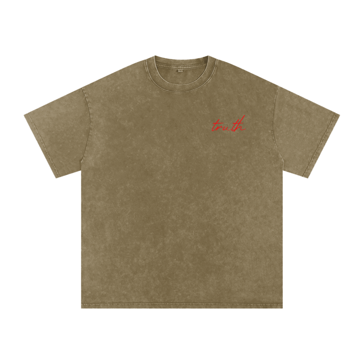 Snow Washed Oversized Cotton "JESUS=TRUTH" T-Shirt