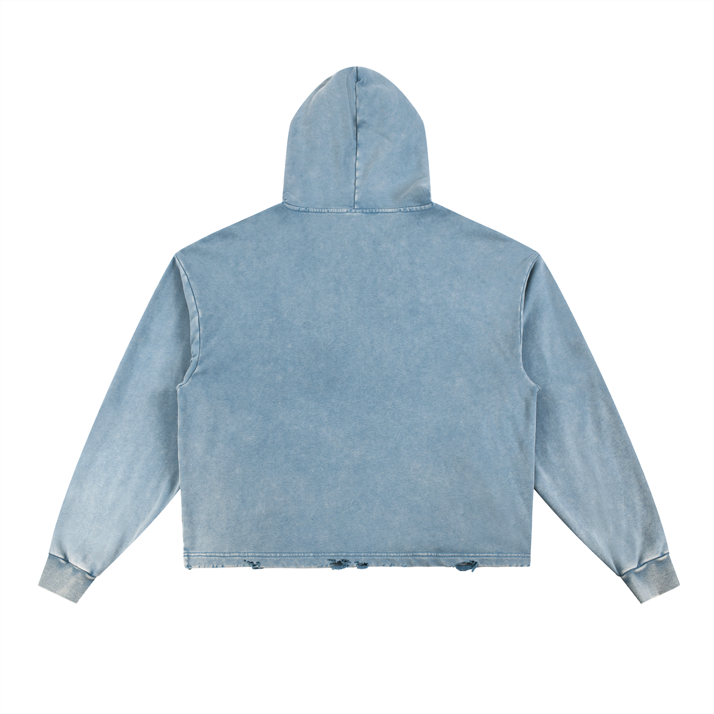 Vintage Washed Frayed-Hem "MADE IN HIS IMAGE" Hoodie