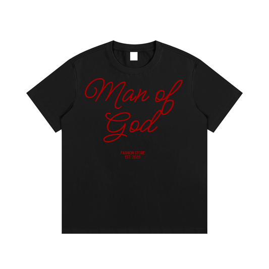 Essential Cotton "MAN OF GOD" T-Shirt