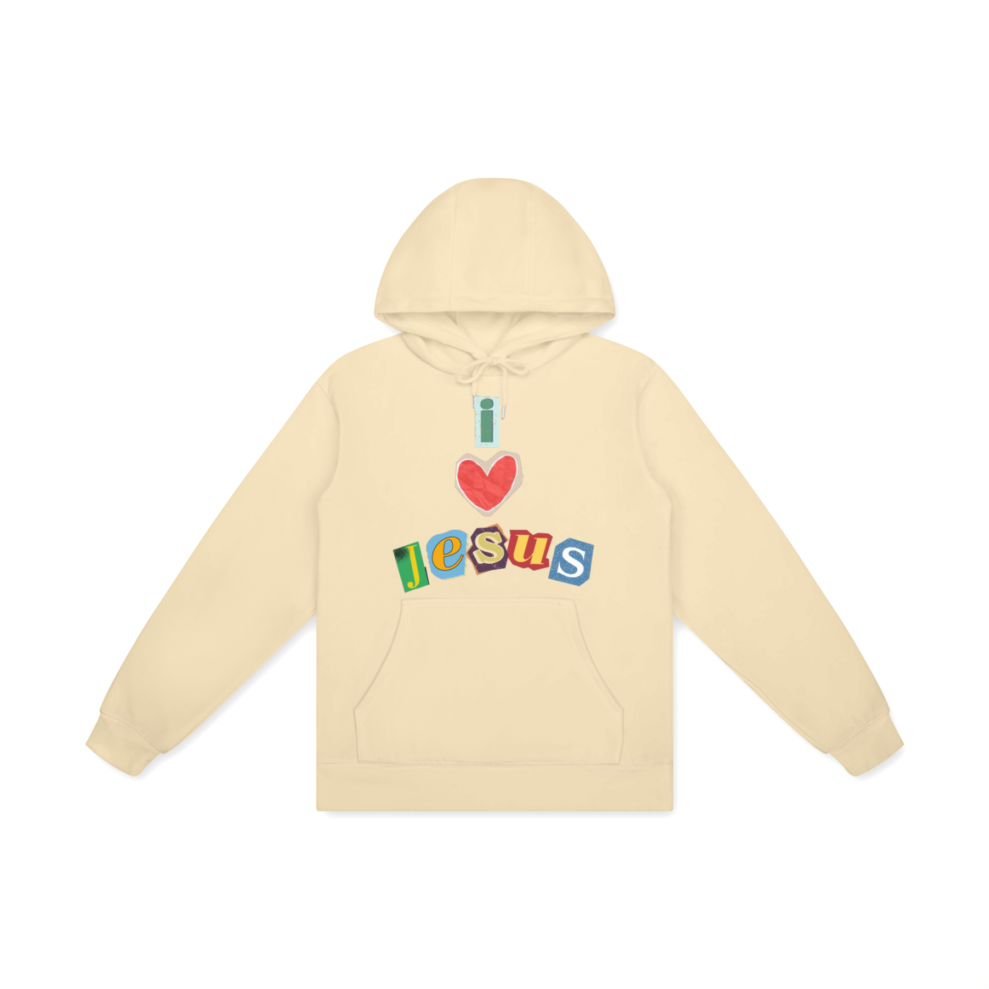 Unisex Basic 100% Cotton "I <3 JESUS" Hoodie