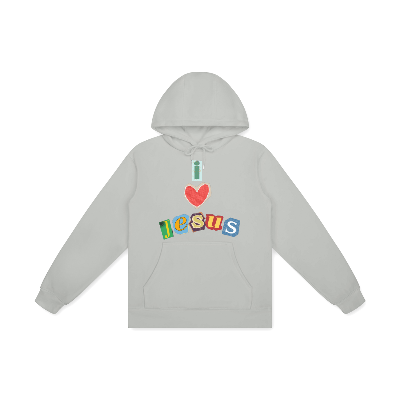 Unisex Basic 100% Cotton "I <3 JESUS" Hoodie