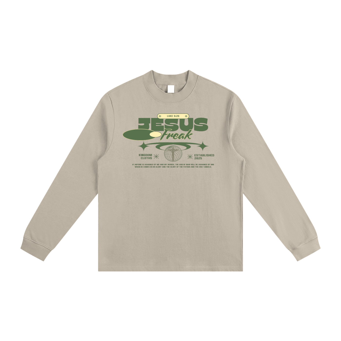 Essential Non-Shrink Mock Neck ”JESUS FREAK” Sweatshirt
