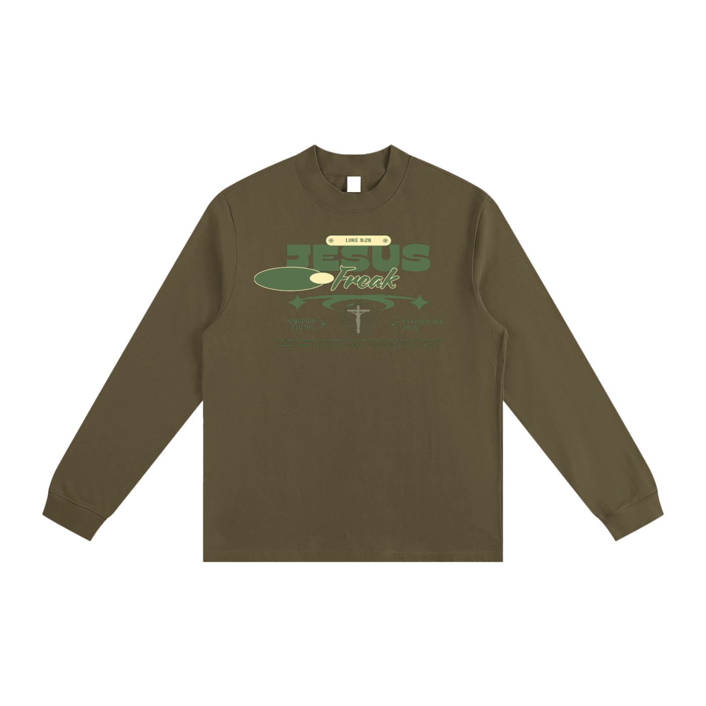 Essential Non-Shrink Mock Neck ”JESUS FREAK” Sweatshirt