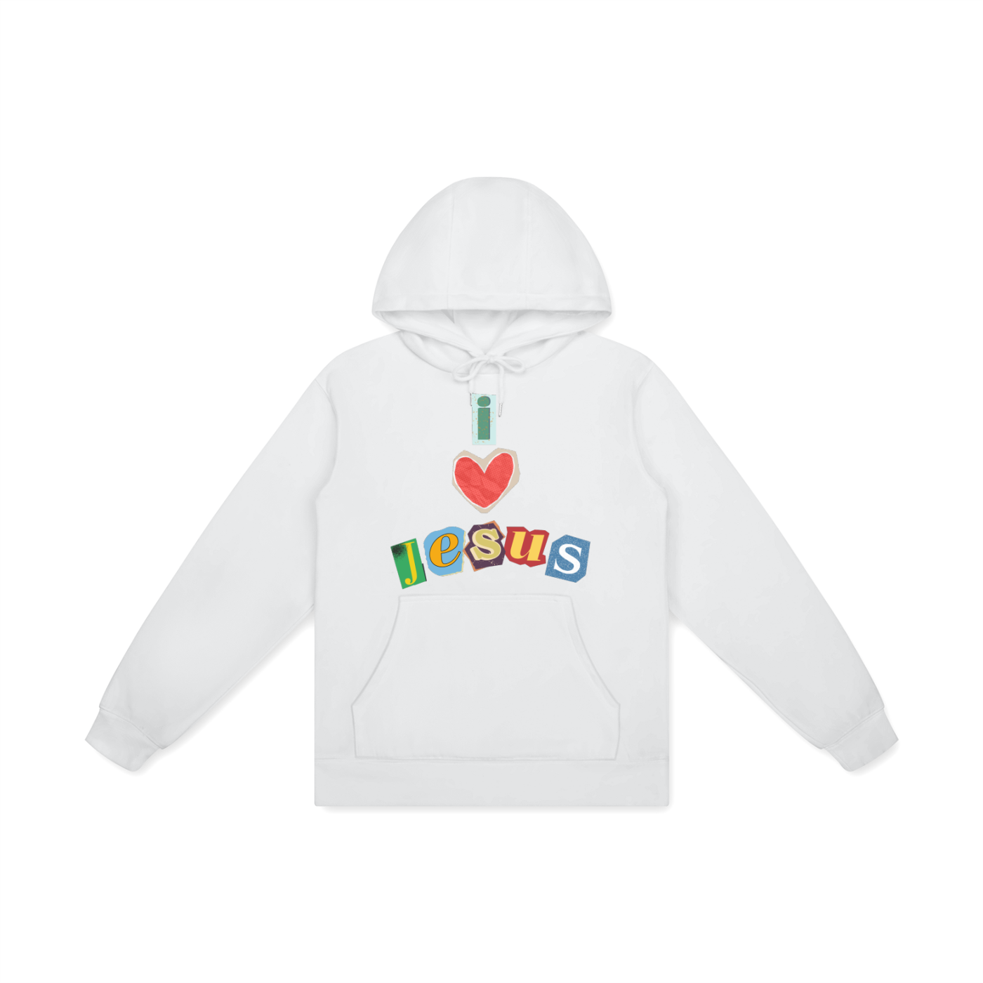 Unisex Basic 100% Cotton "I <3 JESUS" Hoodie