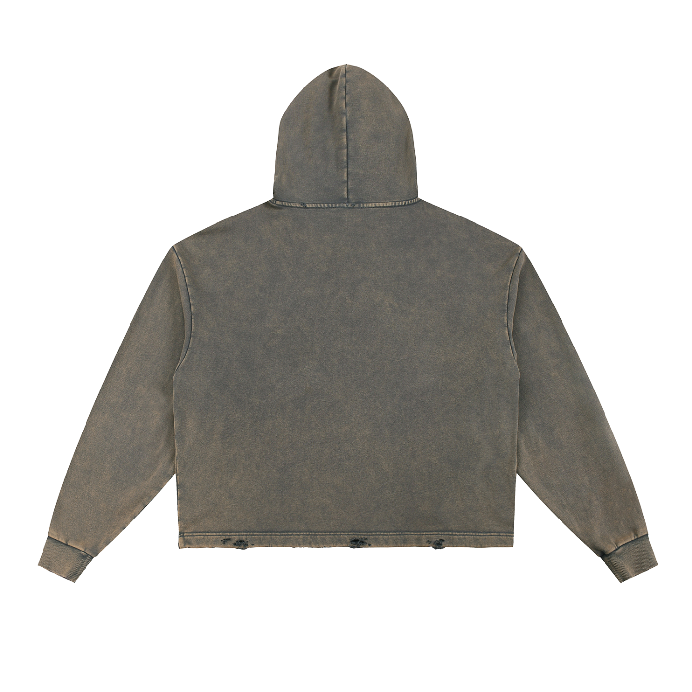 Vintage Washed Frayed-Hem "MADE IN HIS IMAGE" Hoodie