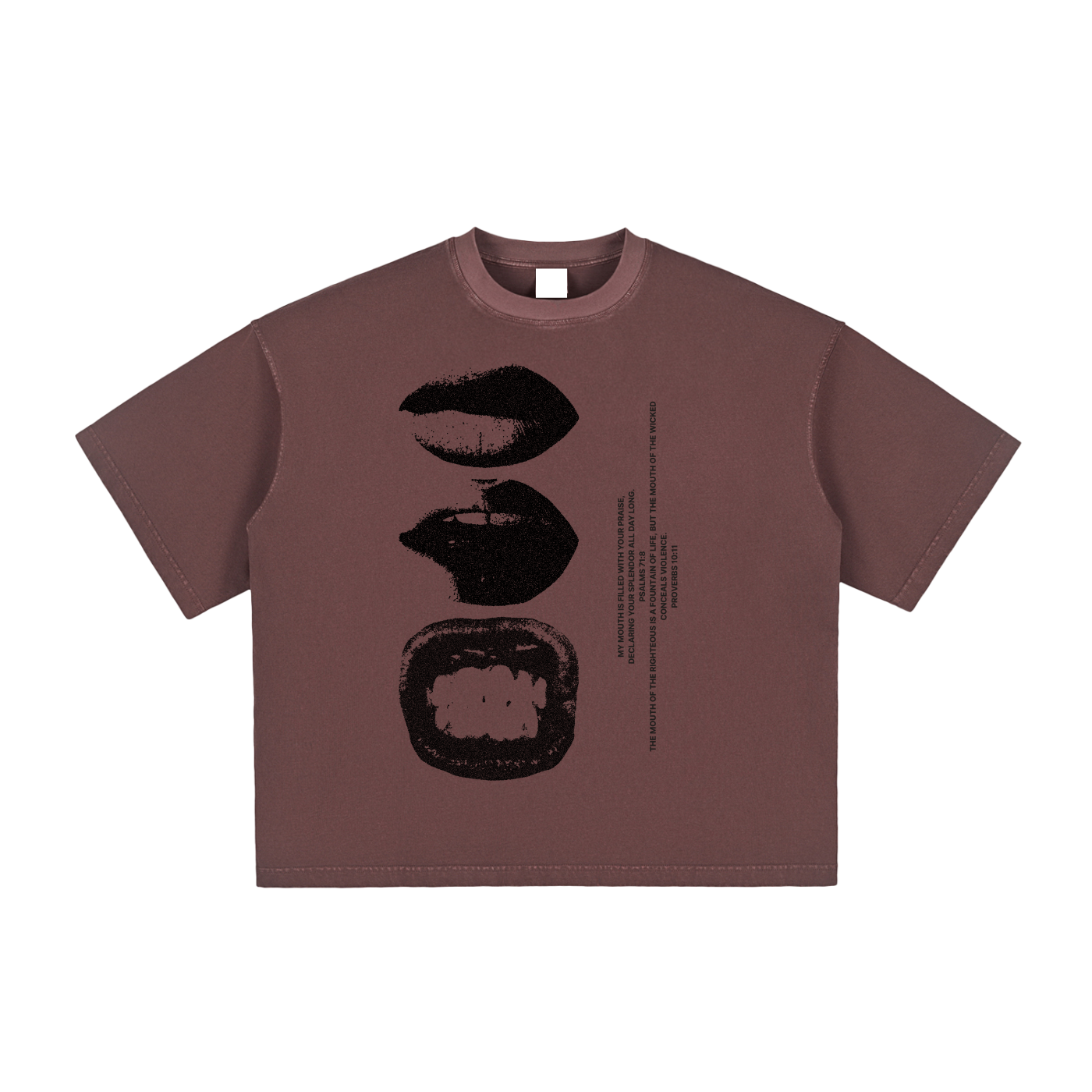 Vintage Washed Boxy "LIPS OF THE RIGHTEOUS" T-Shirt