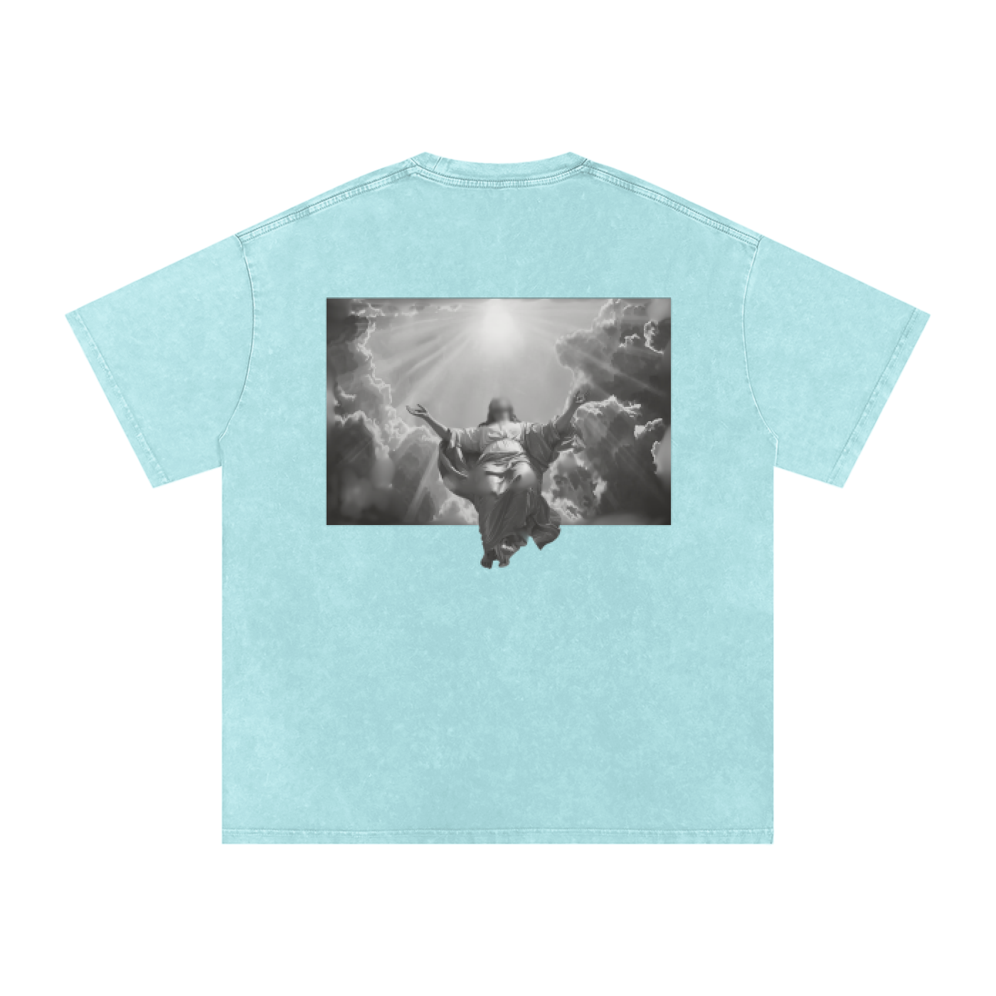 Snow Washed Oversized Cotton "JESUS=TRUTH" T-Shirt