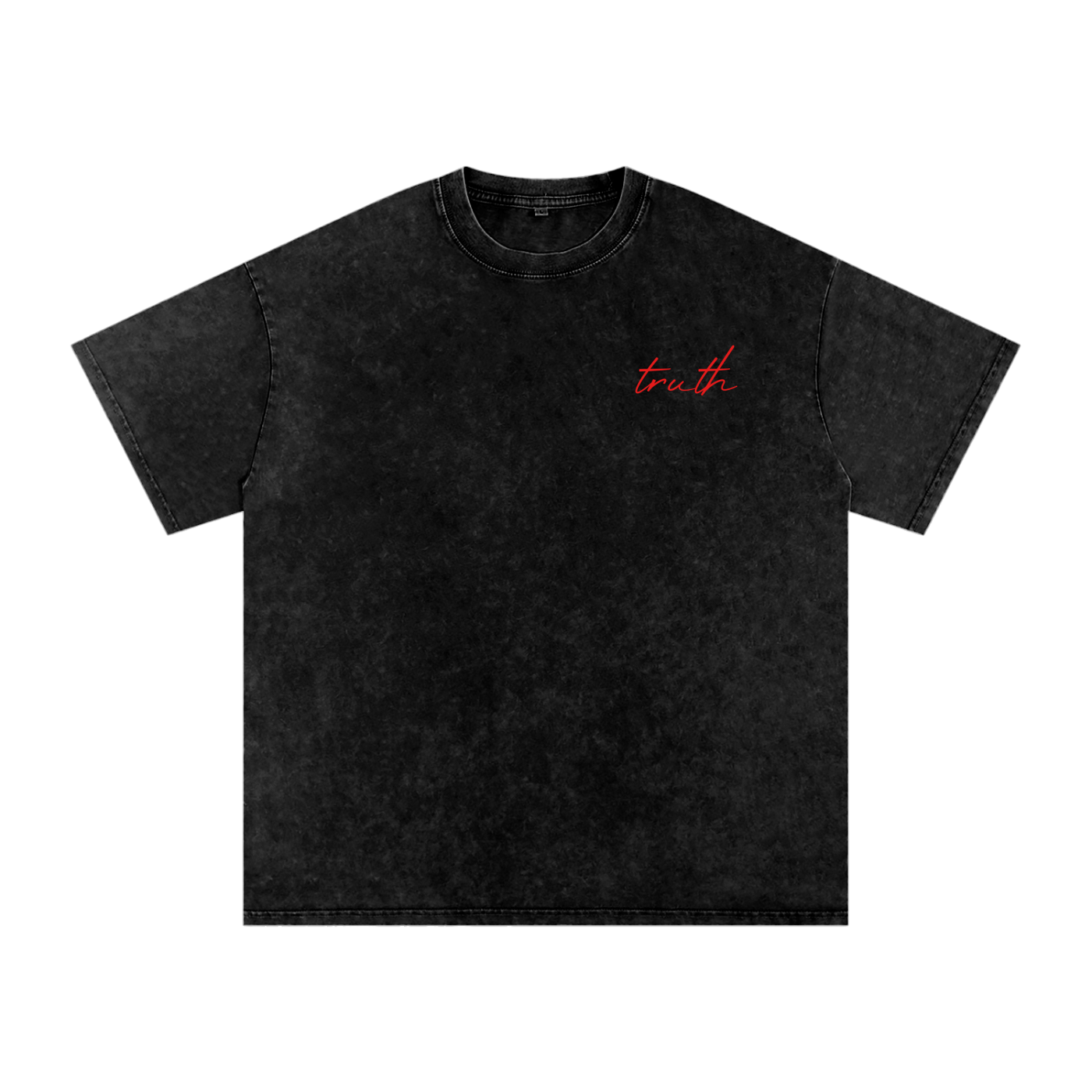 Snow Washed Oversized Cotton "JESUS=TRUTH" T-Shirt