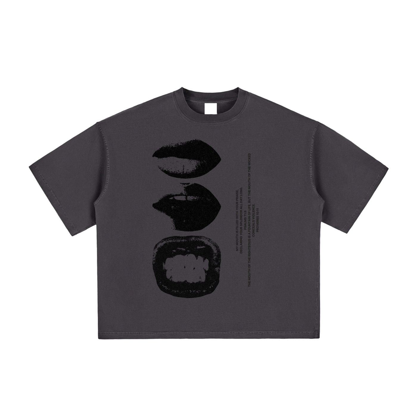 Vintage Washed Boxy "LIPS OF THE RIGHTEOUS" T-Shirt