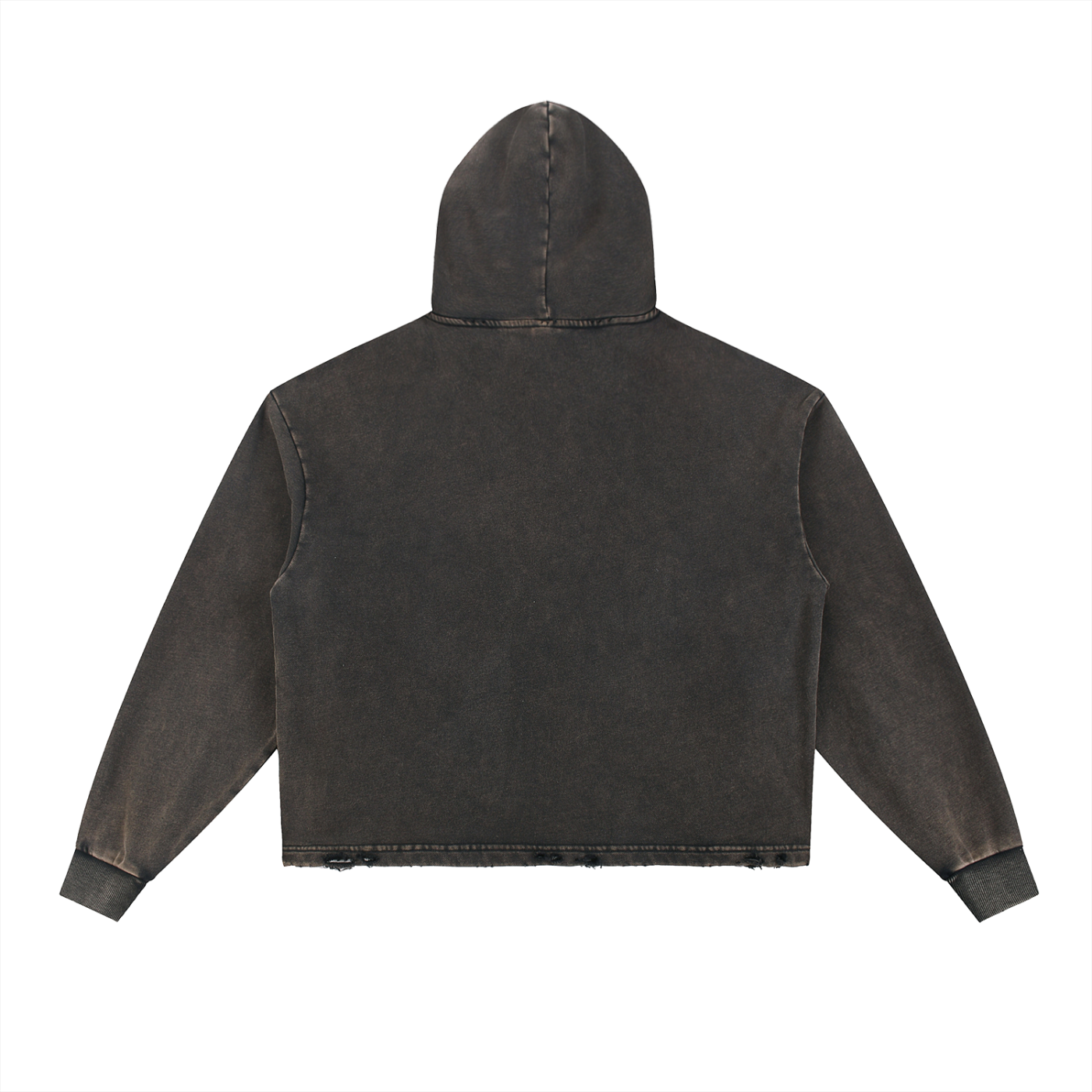 Vintage Washed Frayed-Hem "MADE IN HIS IMAGE" Hoodie