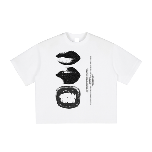 Vintage Washed Boxy "LIPS OF THE RIGHTEOUS" T-Shirt