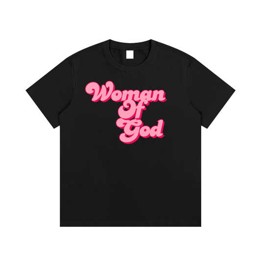 Essential Cotton "WOMAN OF GOD" T-Shirt