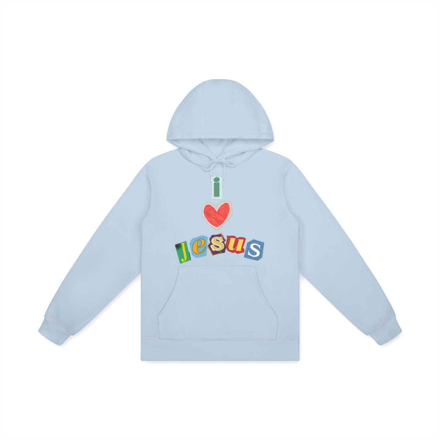 Unisex Basic 100% Cotton "I <3 JESUS" Hoodie