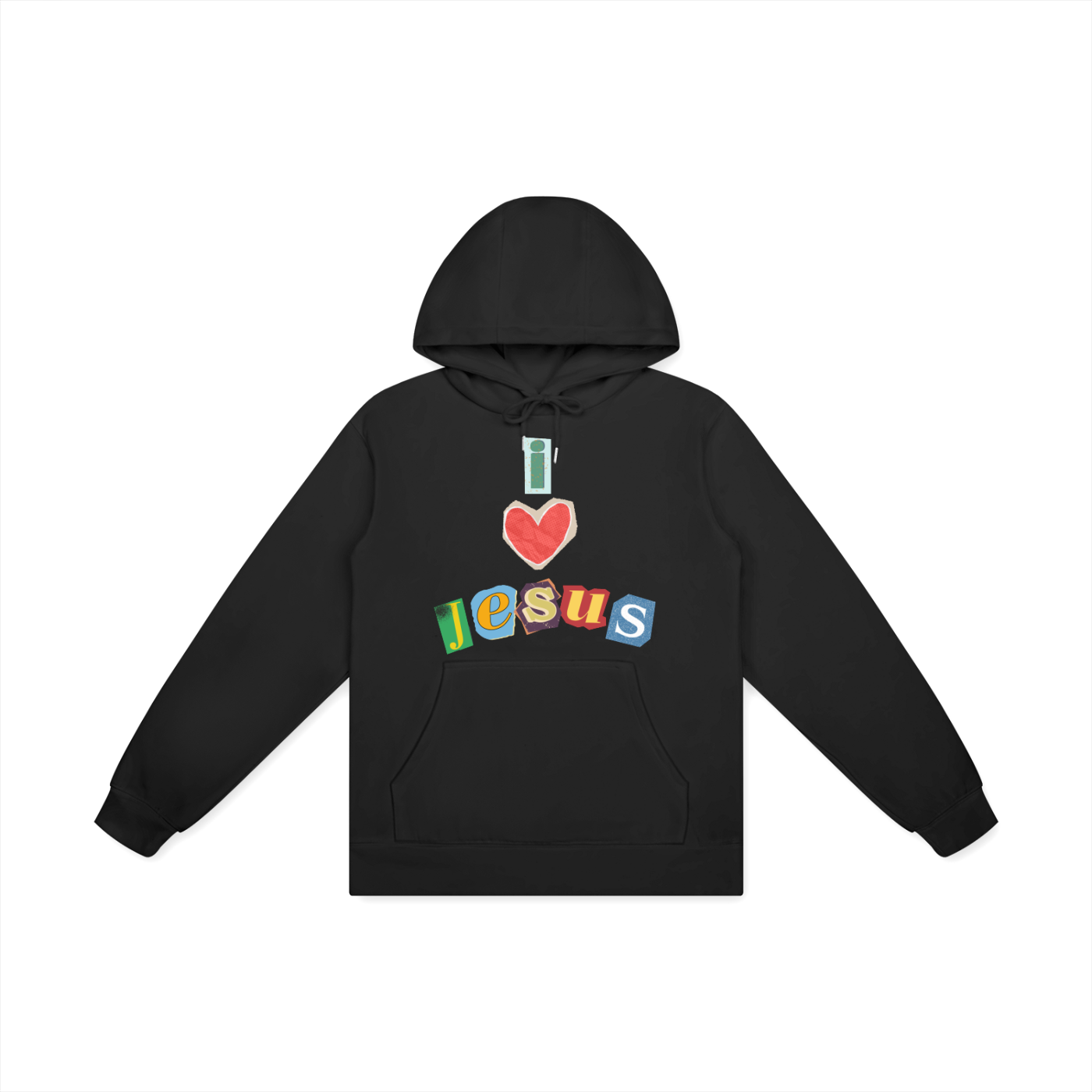 Unisex Basic 100% Cotton "I <3 JESUS" Hoodie