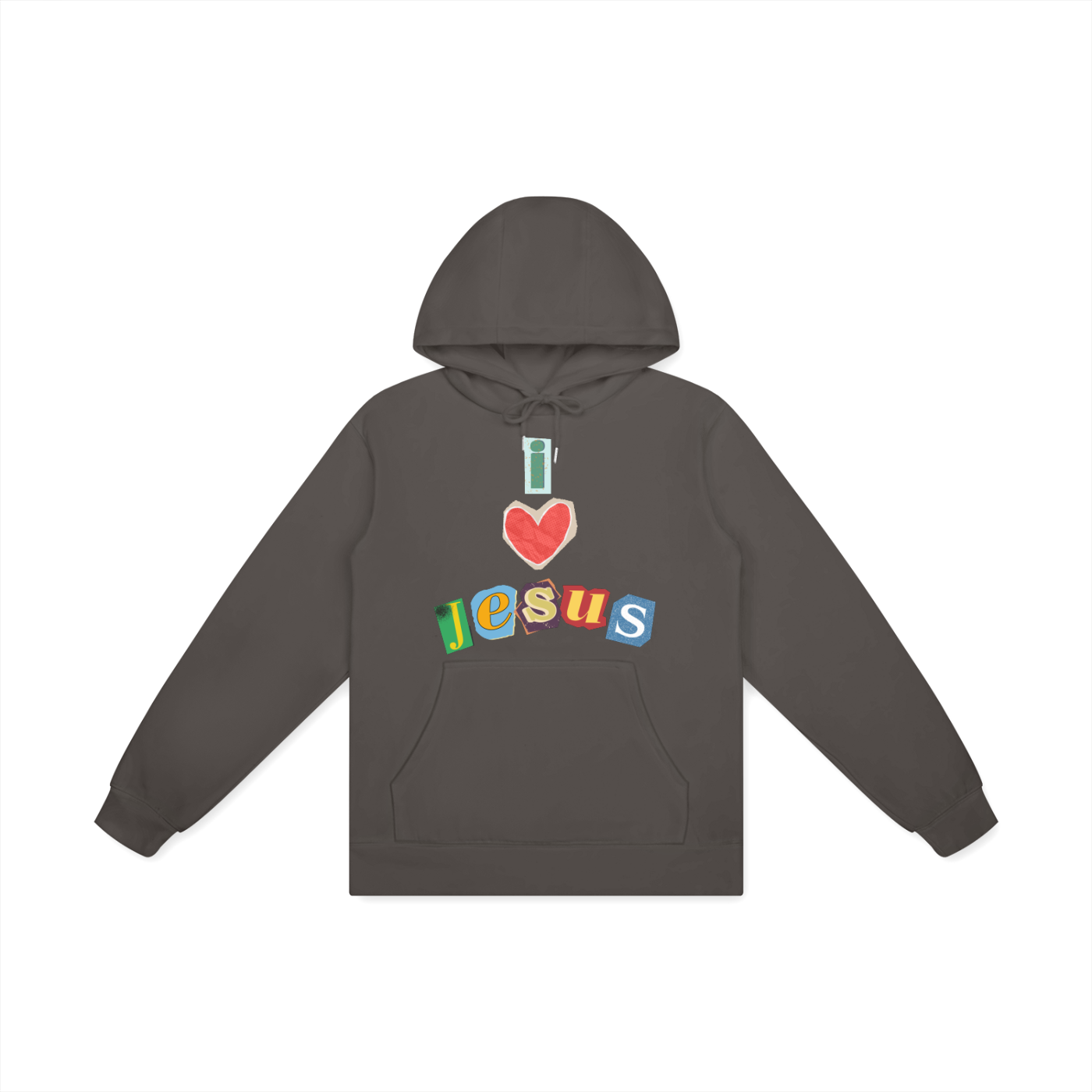 Unisex Basic 100% Cotton "I <3 JESUS" Hoodie