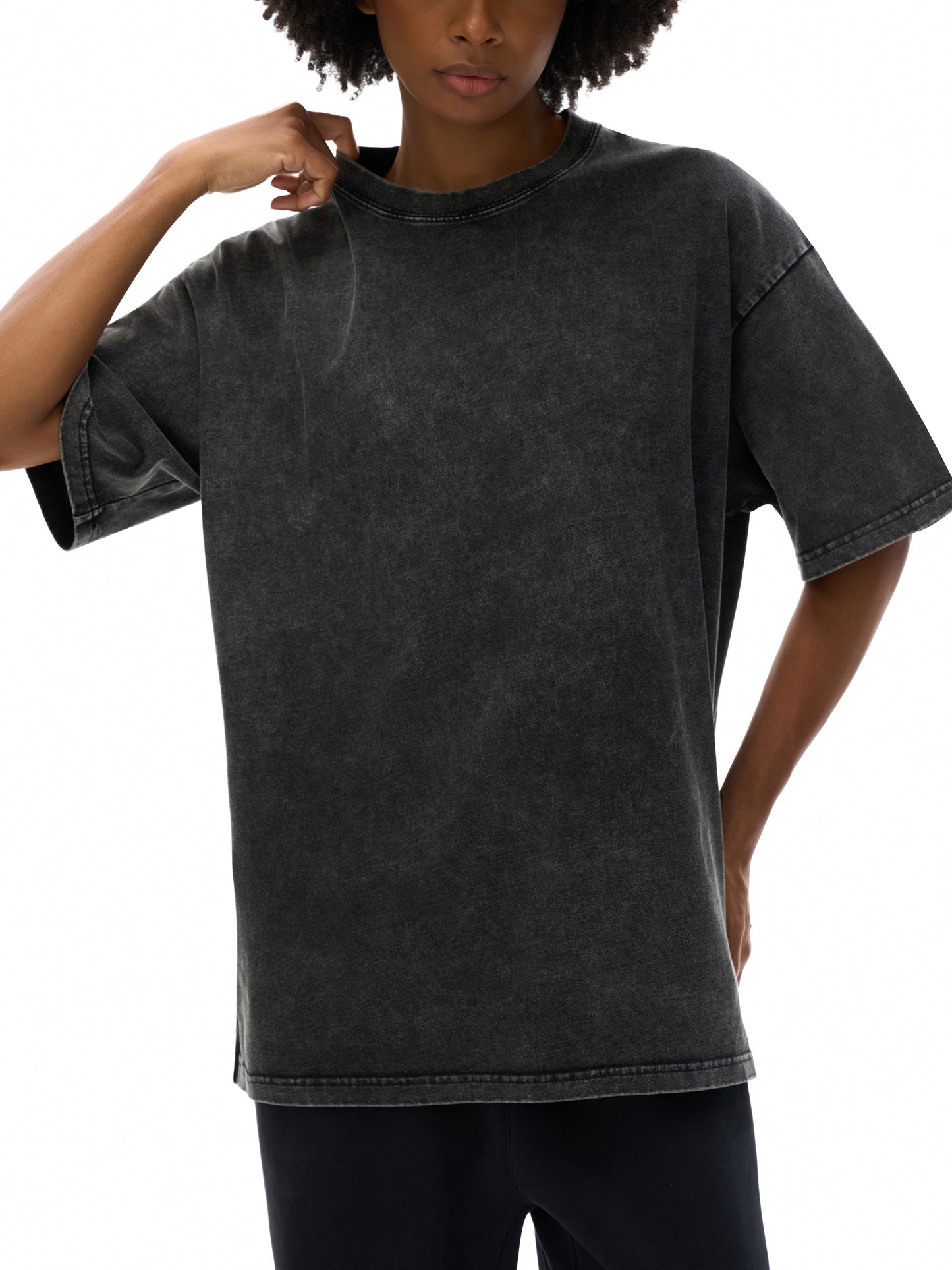 Snow Washed Oversized Cotton "JESUS=TRUTH" T-Shirt